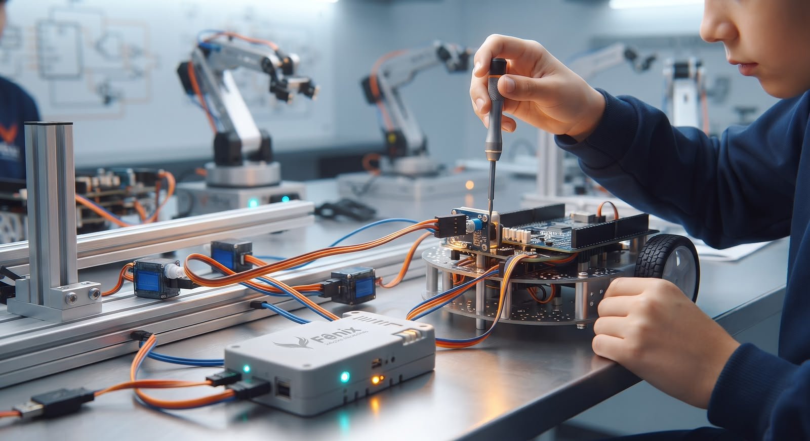 Imagem conceitual de recursos para robótica educacional